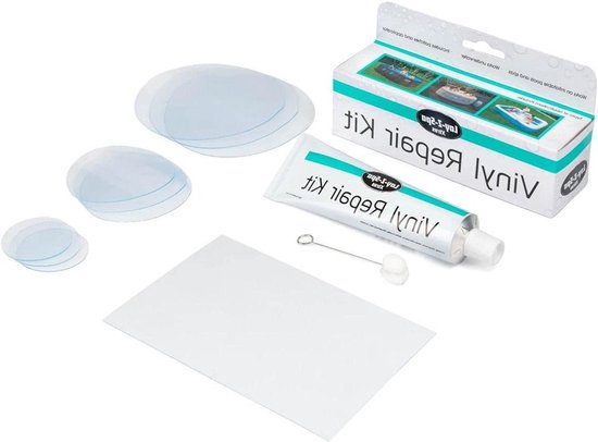 Spa Vinyl Reparatieset - Zwembad Reparatie Kit - Lekken Dichten - Onderwater Gebruik - 10 Patches & 59ml Lijm - Transparant