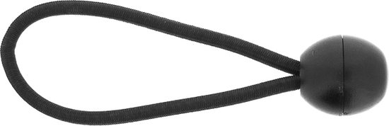Spanelastiek met bal / 25 stuks - Spanband voor Bootzeil/Zeil/Spandoeken/Schaduwdoek/Aanhangwagen/Tent - 10 cm - zwart - tentspanner van Merkloos