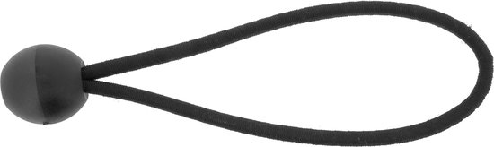 Spanelastiek met bal / 25 stuks - Spanband voor Bootzeil/Zeil/Spandoeken/Schaduwdoek/Aanhangwagen/Tent - 25 cm - zwart - tentspanner van De Witte Klok