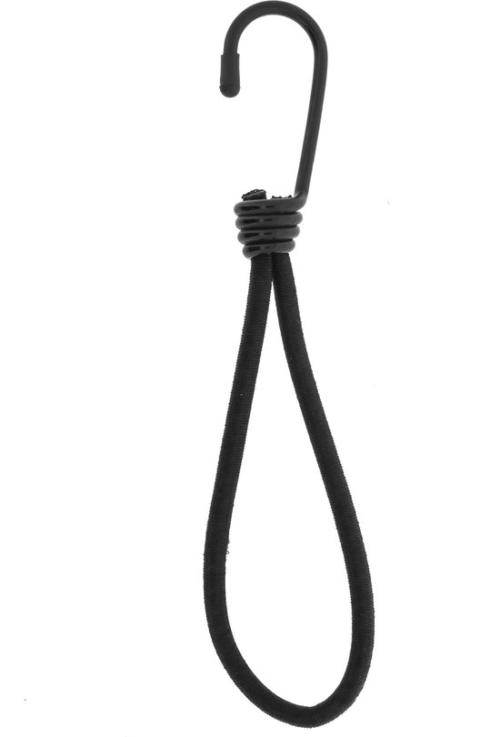 Spanelastiek met haak / 25 stuks - Spandoeken/Schaduwdoek/Aanhangwagen/Tent/Bootzeil/Zeil - 25 cm - Zwart - Basic haak van G-Man