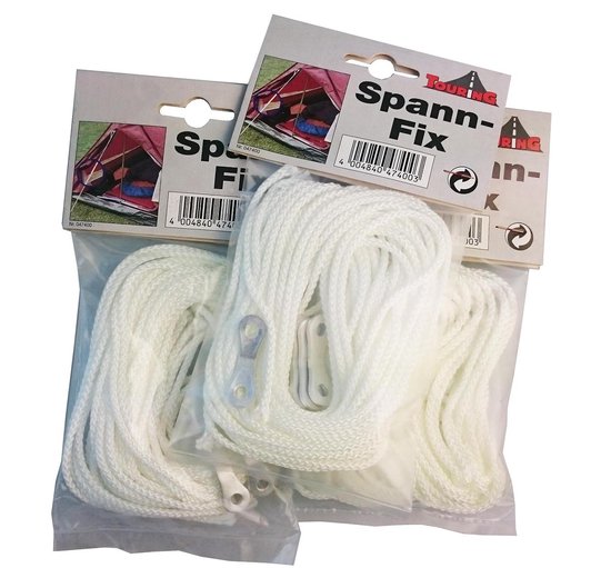 Spann-Fix scheerlijnen - Lengte 2 meter - Ø 3mm - Metalen spanners - 12 STUKS van ProPlus