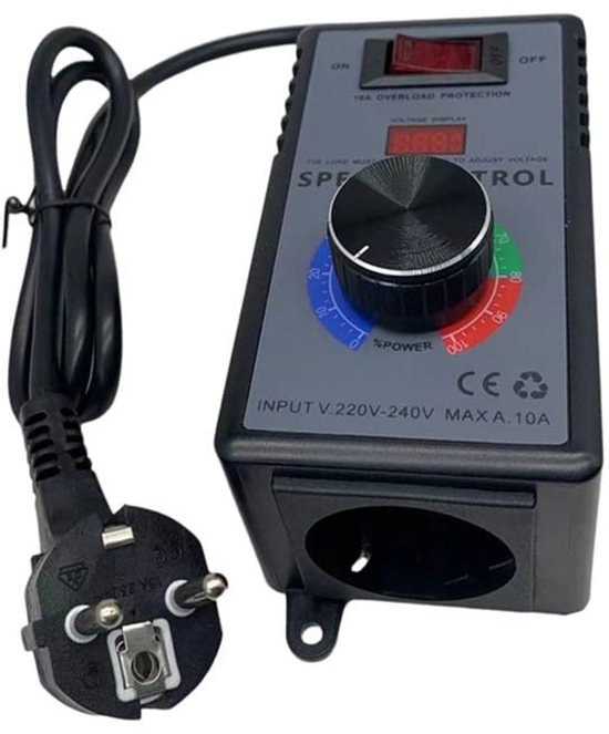 Spanningsregelaar 230 V - Universele Toeren- en Lichtregelaar voor Elektrisch Gereedschap en Verlichting van Merkloos