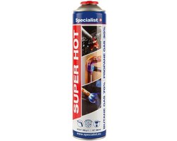 Specialist+ Super Hot Butaan Gasfles 600 ml (7/16 aansluiting) – Alleen gaspatroon – Zonder brander