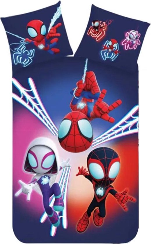 Spiderman Peuterdekbedovertrek Spidey - 100 x 135 cm - Katoen van Merkloos