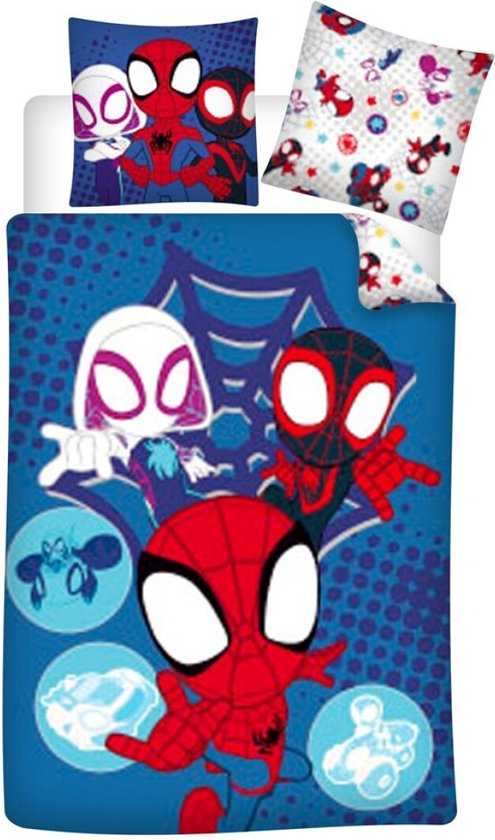 Spidey Dekbedovertrek, - Eenpersoons - 140 x 200 cm - Polycotton van Merkloos