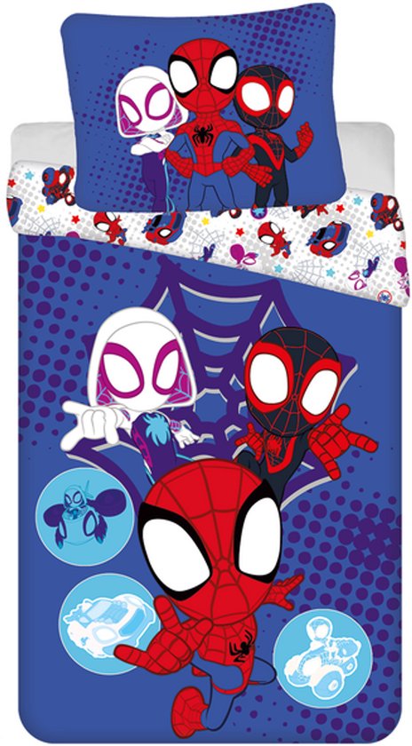 Spidey Dekbedovertrek, Friends - Eenpersoons - 140 x 200 cm / 70 x 90 cm - Katoen van Merkloos