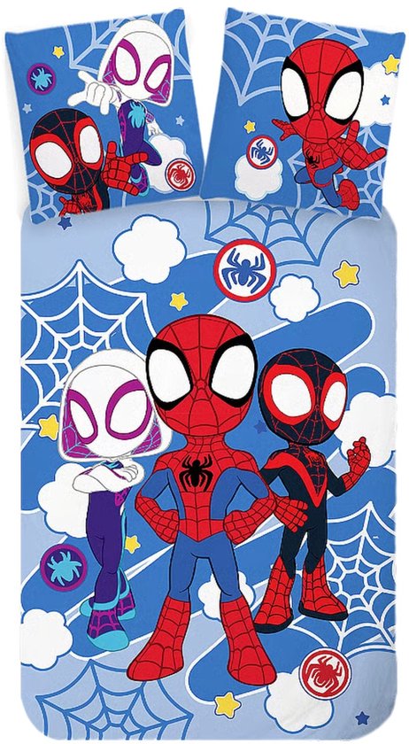 Spidey Dekbedovertrek - Voor de kinderkamer - Blauw
