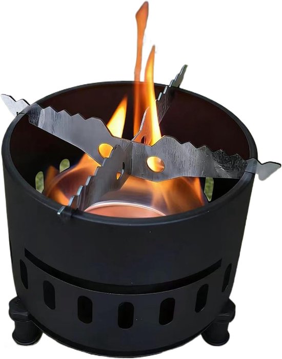 Spiritusbrander - Draagbare koker - Outdoor koken - Zeer efficiënt design - 14x14x13 cm - Zilverkleurig