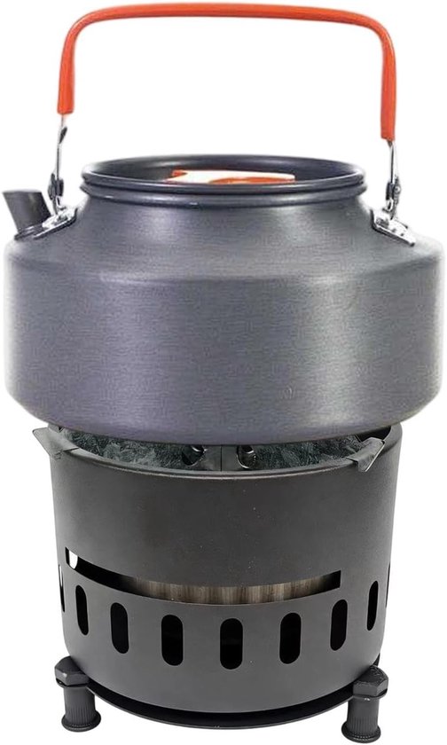 Spirituskoker Camping - Draagbaar Kooktoestel - Outdoor Koken - Geconcentreerde Vlam - 14x13 cm - Zilver