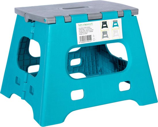 Splendole Opstapje Inklapbaar Caravanopstapje - Opvouwbaar - 120 kg - 27 cm krukje Groen van Splendole