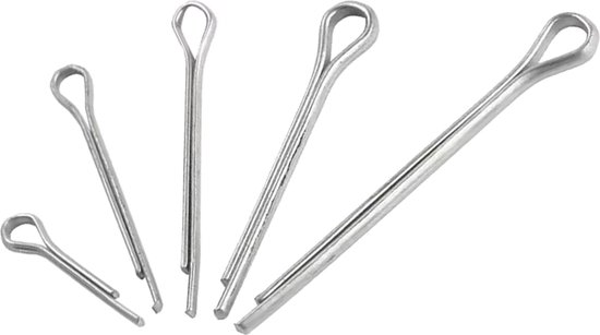 Splitpennen Set - Cotter Pin - Verzinkt - Roestvrij Staal - 175 Stuks van Strexx