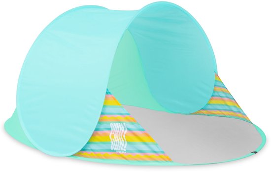 Spokey ALTUS - Strandtent - Windscherm - UV scherm - Turquoise - 195x100 cm van Spokey