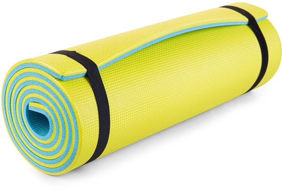 Spokey Camper Big - Slaapmat - 200 × 60 cm – Groen / Geel - Lichtgewicht 370 gram - XPE schuim van Merkloos