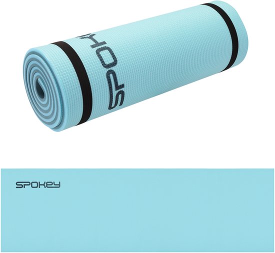Spokey CAMPINOS Slaapmat - Zwart / Turquoise - 180x50x1cm van Merkloos