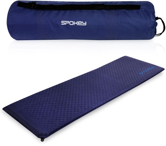 Spokey COUCH Zelfopblazende Slaapmat - Blauw - 200 x 66 x 5 cm - R-Value 5.0 - waterdicht polyester met PU vulling