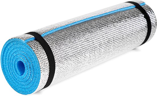 Spokey EIGER Slaapmat - Blauw - 180 x 50 x 0 8 cm - EPE-schuim - aluminiumfolie
