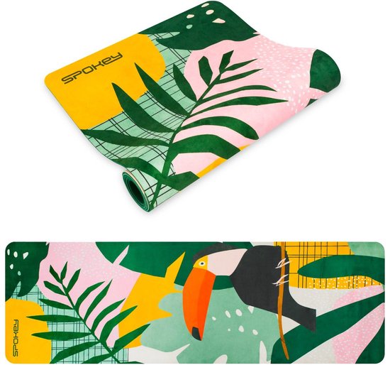 Spokey HOME JUNGLE - Fitnessmat – Antislip – microfiber suède toplaag – 183×61 cm – dikte 4mm van Spokey
