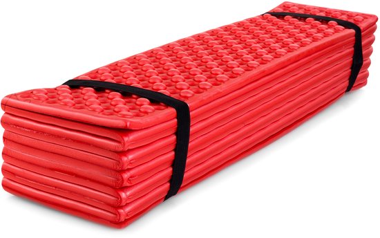 Spokey Indy – kampeermat – opvouwbaar – thermisch isolerend – met antislipstructuur - 180 x 60 x 1 cm - Rood van Merkloos