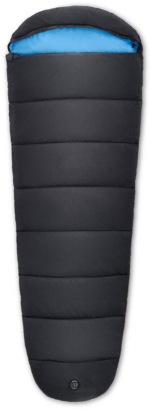 Spokey NORDIC Slaapzak - Zwart / Blauw - 230 x 80 cm - Polyester 210T Rip-stop - Gewicht 1520 g - Temperatuurbereik 0 / +6°C van Spokey