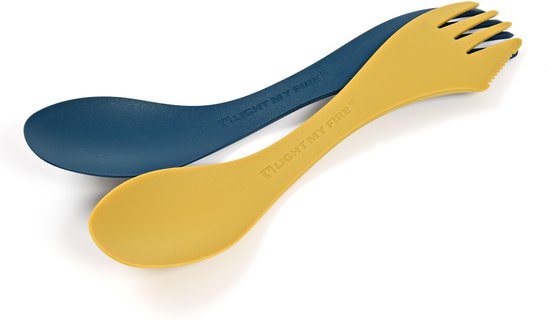 Spork Bio 2-pack geel/donkerblauw van Light My Fire
