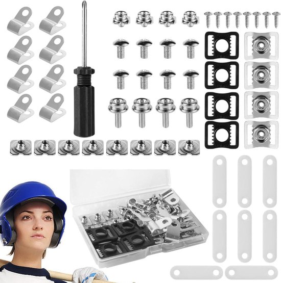 Sport Helm Reparatiekit - Reserveonderdelen Set - Sportuitrusting Onderhoud - 57 Delige Set - 114 x 87 x 32 cm