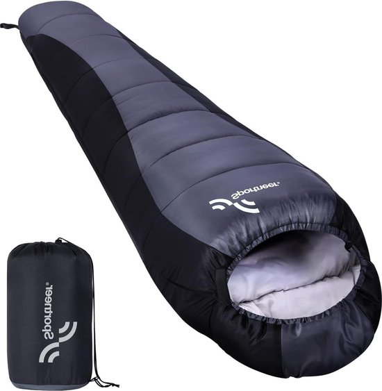 Sportieve Compacte Mummy Slaapzak voor Volwassenen - 3 Seizoenen, Waterdicht - Wandelslaapzak voor Camping en Outdoor Reizen Slaapzak van Merkloos