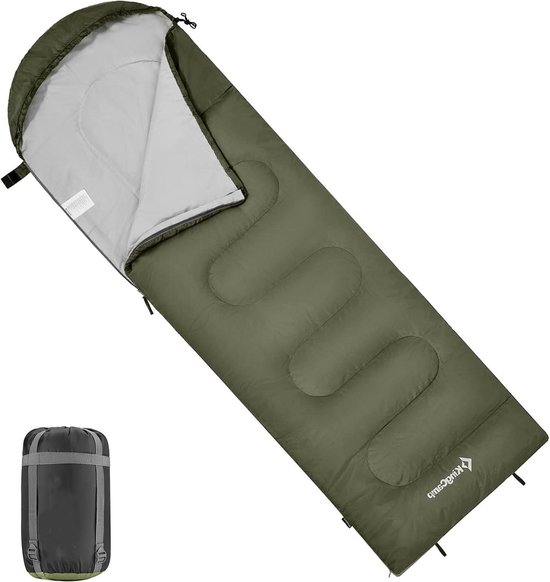 Sportneer Warme Enkele Slaapzak voor Volwassenen 3 Seizoen Waterdicht Lichtgewicht - Groot Ultralight pak voor Vissen en Reizen buitenshuis Slaapzak van Sportneer