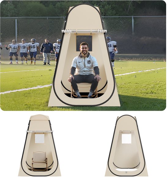 Sporttent - Pop-up Tent - Eenpersoons - Afmeting 120 x 120 x 190 cm - Met Grondzeil en Afdekzeil - Schuiltent Voor Evenementen, Vissen en Juichen van Waimea