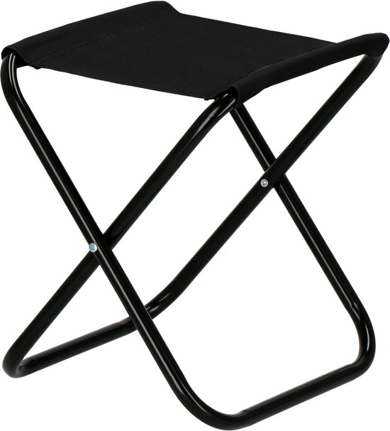 Springos Campingkruk | Opvouwbaar | Zwart