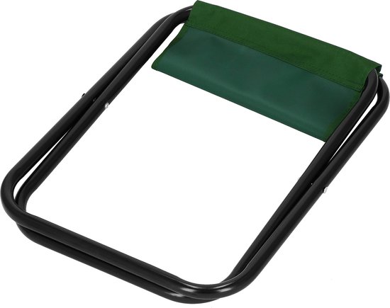 Springos Campingkrukje | Opvouwbaar | Groen/Zwart