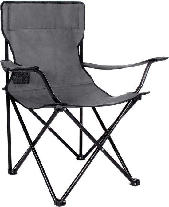 Springos Campingstoel | Kampeerstoel | Vouwstoel | Inclusief Draagtas | Grijs van Springos