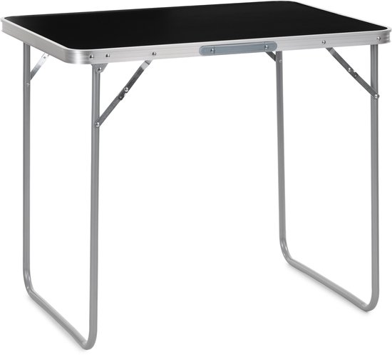 Springos Campingtafel - Vouwtafel - Inklapbaar - Opvouwbaar - 80x60x70 cm - Zwart