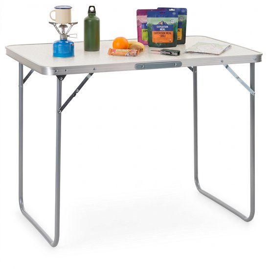 Springos Campingtafel - Vouwtafel - Inklapbaar - Opvouwbaar - 90x60x70 cm - Wit van Springos