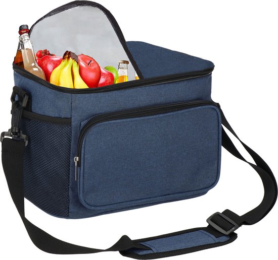 Springos Koeltas | Koelbox | 20,5 x 27 x 19 cm | 11 Liter | Blauw/Zwart van Springos