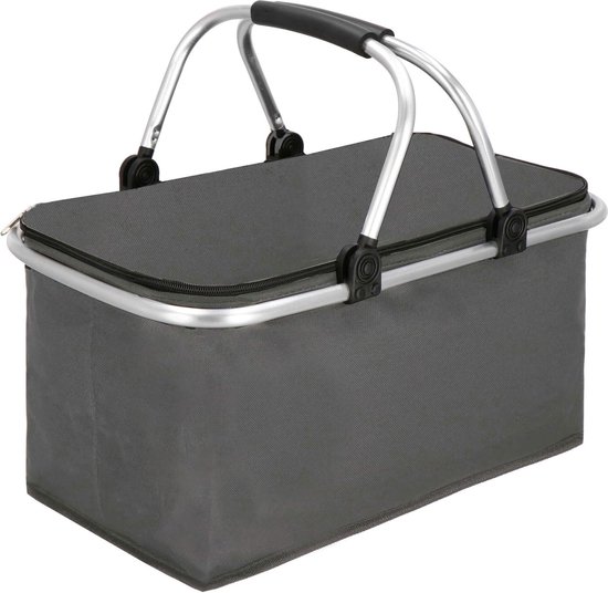 Springos Koeltas | Koelbox | 47x28x23 cm | 30 Liter | Grijs