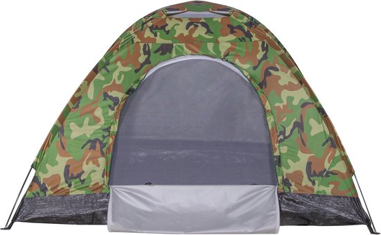 Springos Koepeltent | Toeristentent | Kampeertent | Tent | Waterdicht | 2 Persoons | Camouflage | 200 x 200 x 105 cm van Merkloos