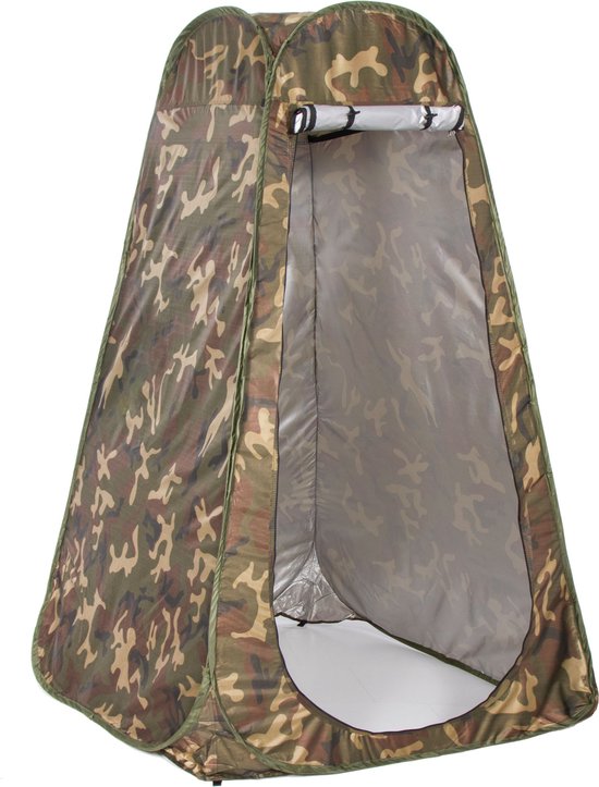 Springos Pop-Up Tent - 1 persoons - Omkleedtent - Festival - Strand - 120 x 120 x 190 - Legergroen van Springos