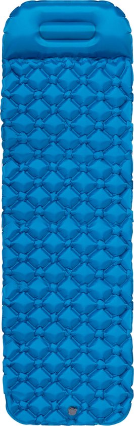 Springos Slaapmat - Zelfopblazend - Inclusief Hoes - Blauw - 190x58x4 Cm van Springos