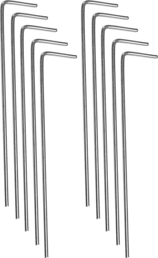 Springos Tentharingen - 10 Stuks - Staal - Extra Stevig - Grondpennen - 22 cm van Springos