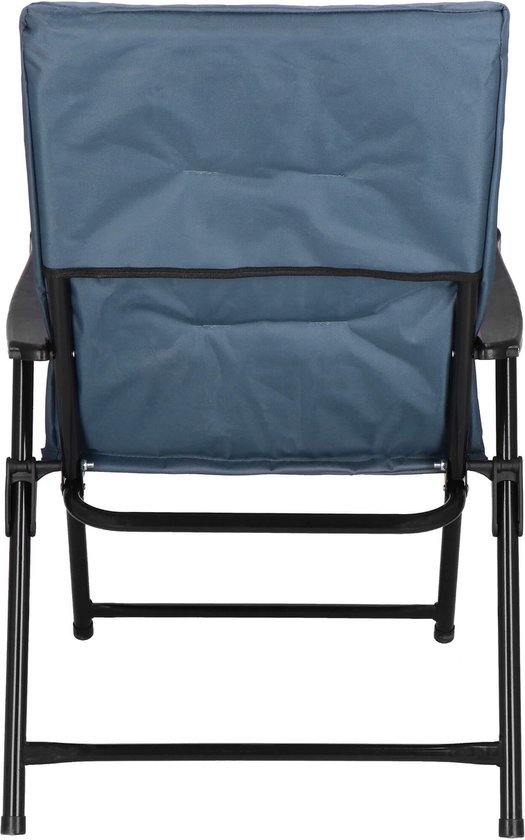 Springos Tuinstoel | Visstoel | Opvouwbaar | Blauw | Metaal | Polyester