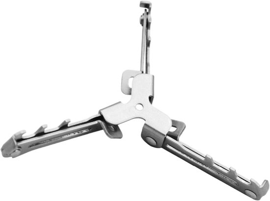 Stabilisator Kan - Kachel Ondersteuning - Kamperen Koken - Anti-tip Driehoek - 12 x 10 x 7 cm - Zilver