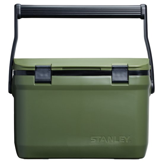 Stanley Adventure Outdoor Cooler 15.1L - IJskoud voor 36 Uur - Dubbelwandig Geïsoleerde Coolbox - BPA Vrij - Deksel Fungeert Ook Als Stoel - Camping Koelbox - Waterdicht - Green van STANLEY