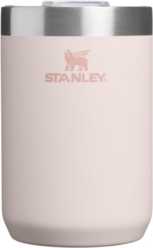 STANLEY Everyday Camp Cup 355 ml Roze (Rose Quartz) – Geïsoleerde RVS Koffiebeker met Drinkdeksel – BPA-vrij