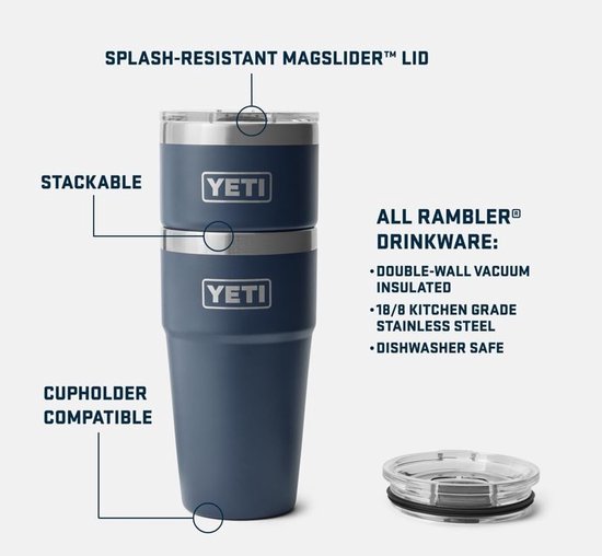 Stapelbare RVS Beker met MagSlider Deksel - 20 oz (591 ml)