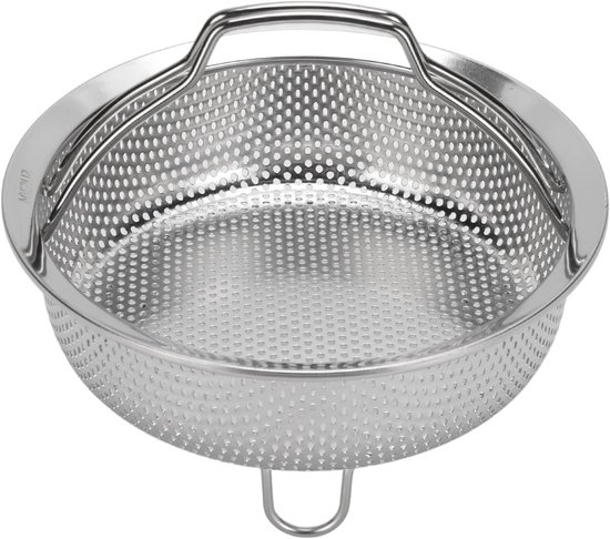 Steamer Basket with Folding Handle, Multifunctional Colander Steam Insert, 304 Stainless Steel Vegetarian Steamer - ShopVlot