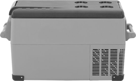 Steamy-E Dual Compartment Elektrische Compressor Koelbox - 30liter - 12V en 230V - voor auto en camping - Grijs van Steamy-E