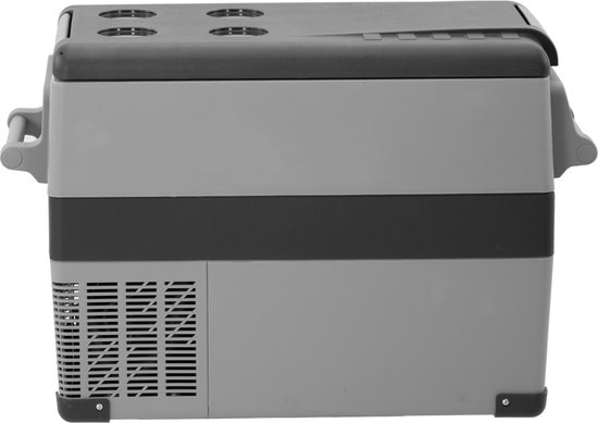 Steamy-E Dual Compartment Elektrische Compressor Koelbox - 40liter - 12V en 230V - voor auto en camping - Grijs van Merkloos
