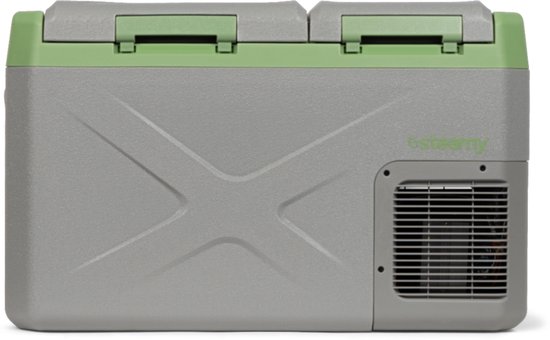 Steamy-E Dual Zone Elektrische Compressor Koelbox - Dual Zone - 24 liter - 12V en 230V - voor auto en camping - Grijs van Merkloos
