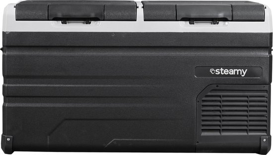 Steamy-E Dual Zone Elektrische Compressor Koelbox - Dual Zone - 72 liter - 12V en 230V - voor auto en camping - Zwart van Steamy
