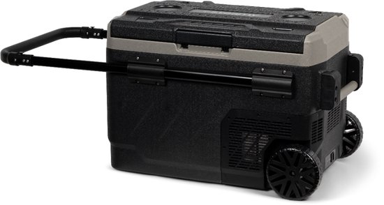 Steamy-E Dual Zone Roller Elektrische Compressor Koelbox Op Wielen - Dual Zone - 40 liter - 12V en 230V - voor auto en camping - Zwart van Steamy
